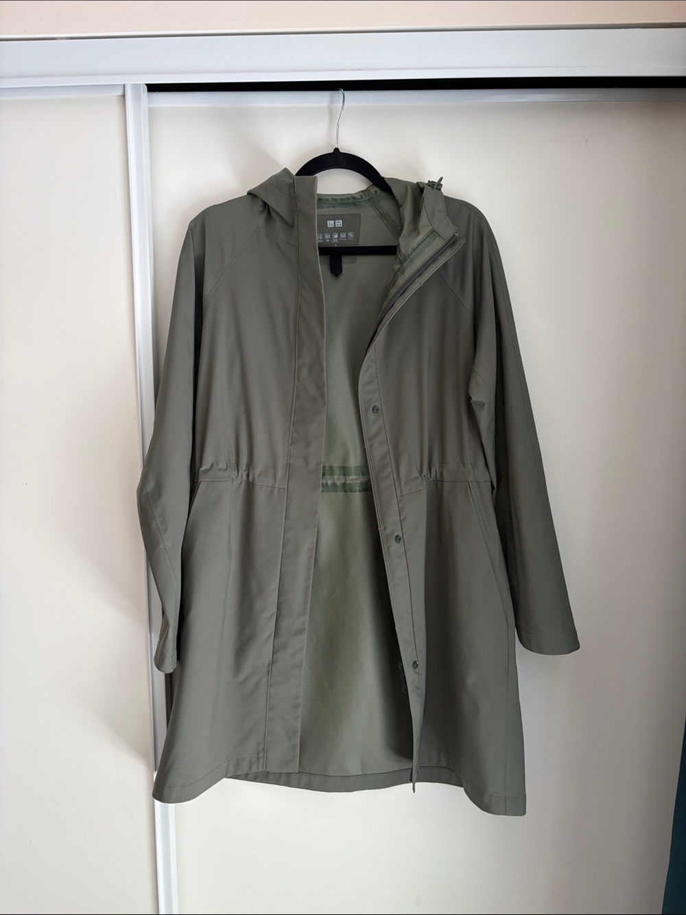UNIQLO Olive Hooded Raincoat